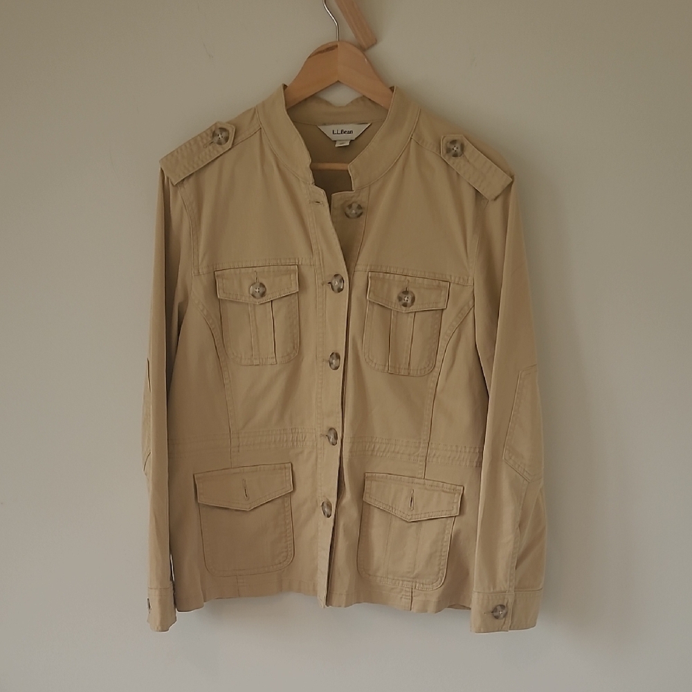 L.L. Bean Beige Utility Jacket
